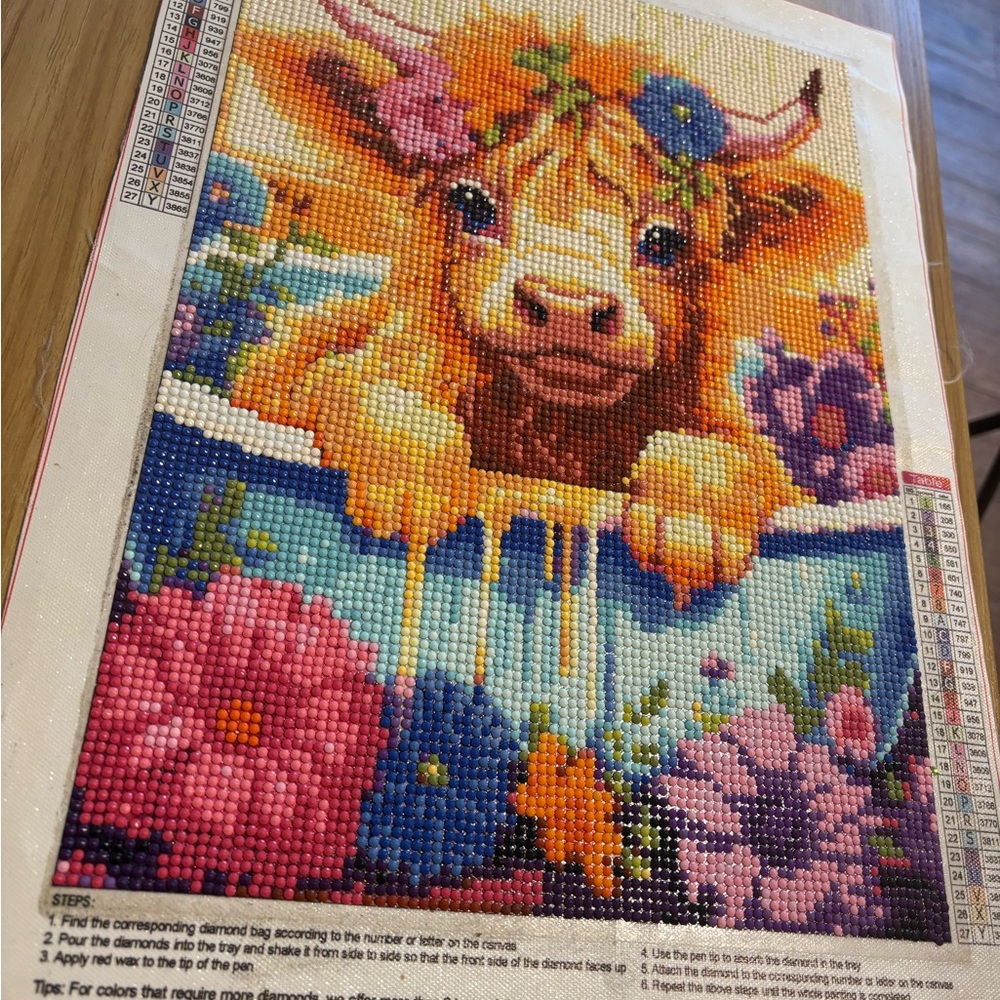 Colorful Cow Diamond Painting Kit